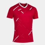 Joma 82P4R1011 احمر ابيض قميص بأكمام قصيرة النمر الثالث رجال