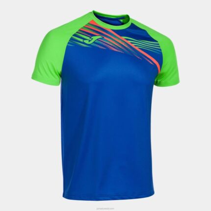 Joma 82P4R1093 الأزرق الملكي الأخضر الفلوريسنت قميص قصير الأكمام النخبة x رجال
