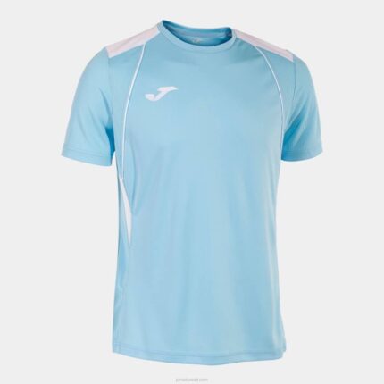 Joma 82P4R1123 السماء الزرقاء البيضاء قميص بطولة قصيرة الأكمام السابع رجال