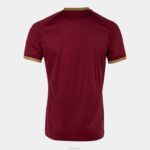 Joma 82P4R1136 بورجوندي قميص ذهبي كم قصير v رجال - Image 2