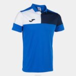Joma 82P4R1151 الأزرق الملكي الأزرق الداكن الأبيض قميص بولو بأكمام قصيرة طاقم v رجال
