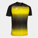 Joma 82P4R1161 أصفر مسود قميص بأكمام قصيرة النمر v رجال