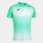 Joma 82P4R1190 أبيض أخضر قميص بأكمام قصيرة النمر v رجال