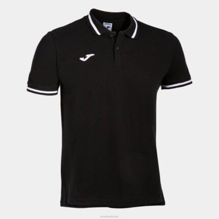 Joma 82P4R1218 أسود قميص بولو بأكمام قصيرة مريحة II رجال