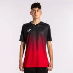 Joma 82P4R1250 أحمر أسود قميص بأكمام قصيرة النمر الرابع رجال - Image 2