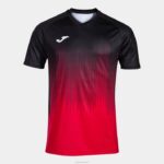 Joma 82P4R1250 أحمر أسود قميص بأكمام قصيرة النمر الرابع رجال - Image 8