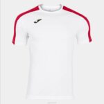 Joma 82P4R1259 أبيض أحمر أكاديمية قميص بأكمام قصيرة iii رجال