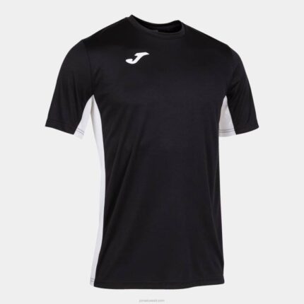 Joma 82P4R1266 أسود أبيض قميص كوزنسا بأكمام قصيرة رجال