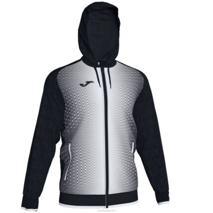 Joma 82P4R1287 أسود أبيض سوبرنوفا سترة مقنعين رجال