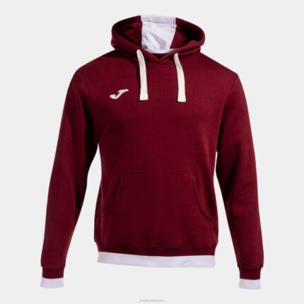 Joma 82P4R1346 بورجوندي أبيض سترة مقنعين مريحة الثاني رجال