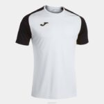 Joma 82P4R1353 أبيض أسود قميص بأكمام قصيرة أكاديمية رابعا رجال