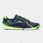 Joma 82P4R1368 الأزرق الداكن والأصفر أحذية كرة الصالات المراوغة 23 داخلي