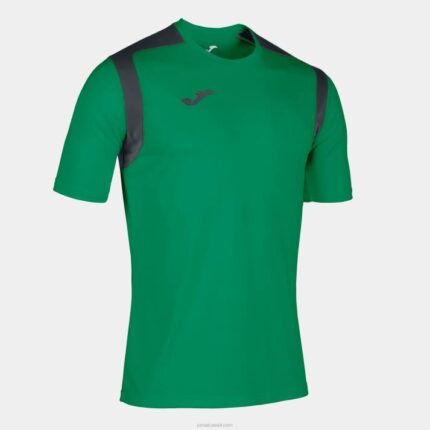 Joma 82P4R1461 أخضر أسود بطولة قميص قصير الأكمام v رجال