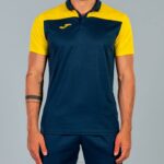 Joma 82P4R1464 الأزرق الداكن والأصفر قميص بولو بأكمام قصيرة هواية II رجال - Image 2