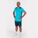 Joma 82P4R1469 الفلورسنت الفيروز الأزرق الداكن بطولة قميص قصير الأكمام سادسا رجال - Image 4