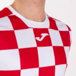 Joma 82P4R1523 احمر ابيض قميص بأكمام قصيرة العلم الثاني رجال - Image 3