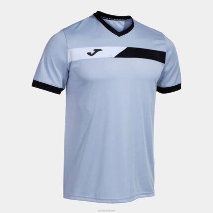 Joma 82P4R158 السماء الزرقاء البحرية الزرقاء البيضاء قميص قصير الأكمام المحكمة رجال