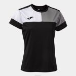 Joma 82P4R1590 أسود أبيض رمادي قميص طاقم قصير الأكمام v نحيف