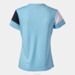 Joma 82P4R1591 السماء الزرقاء البحرية الزرقاء البيضاء قميص طاقم قصير الأكمام v نحيف - Image 2