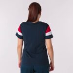 Joma 82P4R1678 الأزرق الداكن الأحمر الأبيض قميص بأكمام قصيرة طاقم رابعا نحيف - Image 3