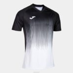 Joma 82P4R168 أبيض أسود قميص بأكمام قصيرة النمر الرابع رجال