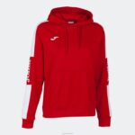 Joma 82P4R1695 احمر ابيض بطولة سترة مقنعين الرابع نحيف