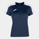 Joma 82P4R1696 الأزرق الداكن الأبيض أكاديمية قميص بأكمام قصيرة iii نحيف
