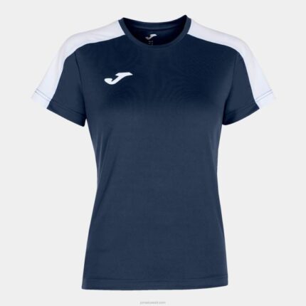 Joma 82P4R1696 الأزرق الداكن الأبيض أكاديمية قميص بأكمام قصيرة iii نحيف