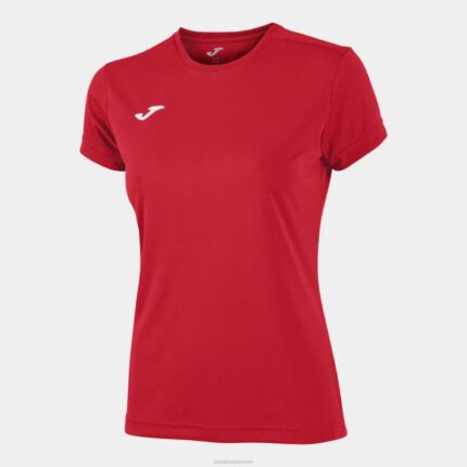 Joma 82P4R1880 أحمر قميص قصير الأكمام كومبي نحيف
