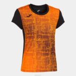 Joma 82P4R1893 برتقالة سوداء قميص قصير الأكمام النخبة الثامن نحيف