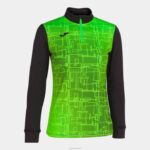 Joma 82P4R1895 أسود أخضر نيون قميص من النوع الثقيل النخبة الثامن نحيف