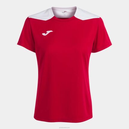 Joma 82P4R1898 احمر ابيض بطولة قميص قصير الأكمام سادسا نحيف