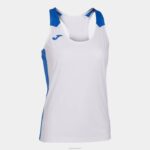 Joma 82P4R1899 أبيض أزرق ملكي أعلى سجل للدبابات الثاني نحيف