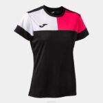 Joma 82P4R1915 أسود أبيض وردي قميص طاقم قصير الأكمام v نحيف