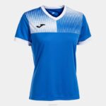 Joma 82P4R1925 أزرق ملكي أبيض قميص بأكمام قصيرة مستعر أعظم صديق للبيئة نحيف