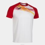 Joma 82P4R196 أبيض أحمر قميص قصير الأكمام النخبة x رجال
