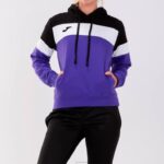 Joma 82P4R2019 أرجواني أسود أبيض طاقم سترة مقنعين رابعا نحيف - Image 3