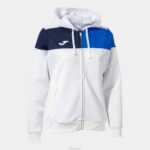 Joma 82P4R2022 الأبيض الأزرق الملكي الأزرق الداكن طاقم سترة مقنعين v نحيف