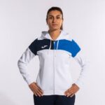 Joma 82P4R2022 الأبيض الأزرق الملكي الأزرق الداكن طاقم سترة مقنعين v نحيف - Image 4