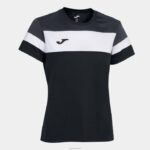 Joma 82P4R2056 أسود أبيض رمادي غامق قميص بأكمام قصيرة طاقم رابعا نحيف
