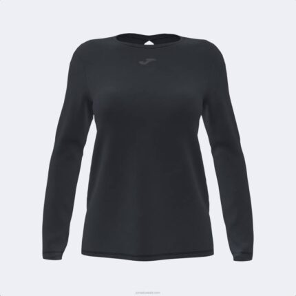 Joma 82P4R2064 أسود قميص طويل الأكمام عضوي نحيف