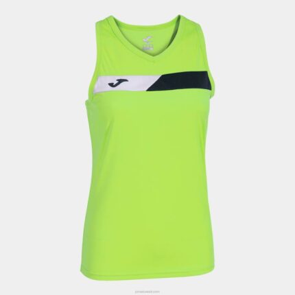 Joma 82P4R2081 الجير الأسود الأبيض بلا أكمام تي شيرت المحكمة نحيف