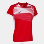 Joma 82P4R2098 احمر ابيض قميص بأكمام قصيرة سوبر نوفا الثاني نحيف