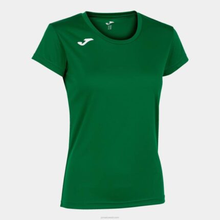 Joma 82P4R2110 أخضر قميص قصير الأكمام سجل الثاني نحيف