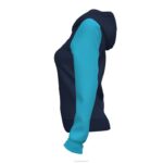 Joma 82P4R2118 الأزرق الداكن الفيروز الفلوريسنت أكاديمية جاكيت مقنع رابعًا نحيف - Image 3