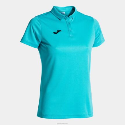 Joma 82P4R2135 الفيروز الفلوري قميص بولو قصير الأكمام هواية نحيف