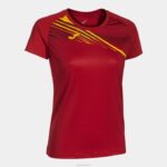 Joma 82P4R2163 أحمر قميص قصير الأكمام النخبة x نحيف