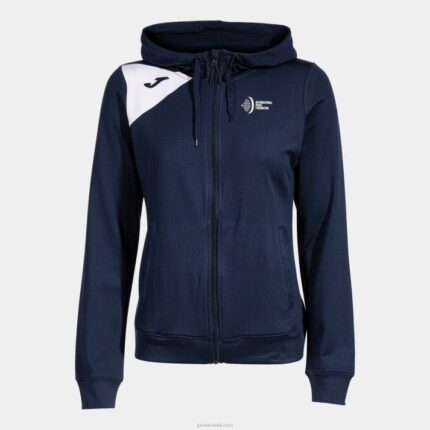 Joma 82P4R2182 الأزرق الداكن الأبيض الاتحاد الدولي للسترات بقلنسوة نحيف