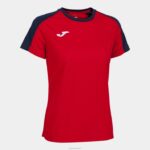 Joma 82P4R2232 أحمر أزرق كحلي قميص البطولة البيئية قصيرة الأكمام نحيف