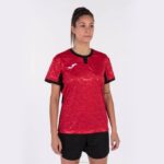 Joma 82P4R2257 أحمر أسود قميص قصير الأكمام toletum الثاني نحيف - Image 3
